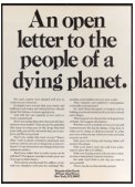 open letter to dying planet 1970 Friends of the Earth